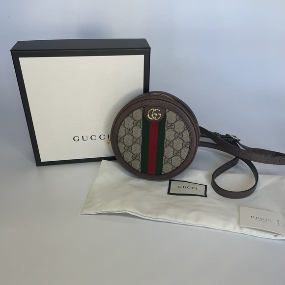 GUCCI | GG SUPREME MINI OPHIDIA ROUND BACKPACK - Picture 1 of 9